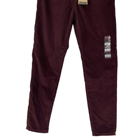Levi's Wedgie Skinny High Rise Purple Soft Touch Pants Size 6/W28 w/Pockets NEW - Picture 3 of 9